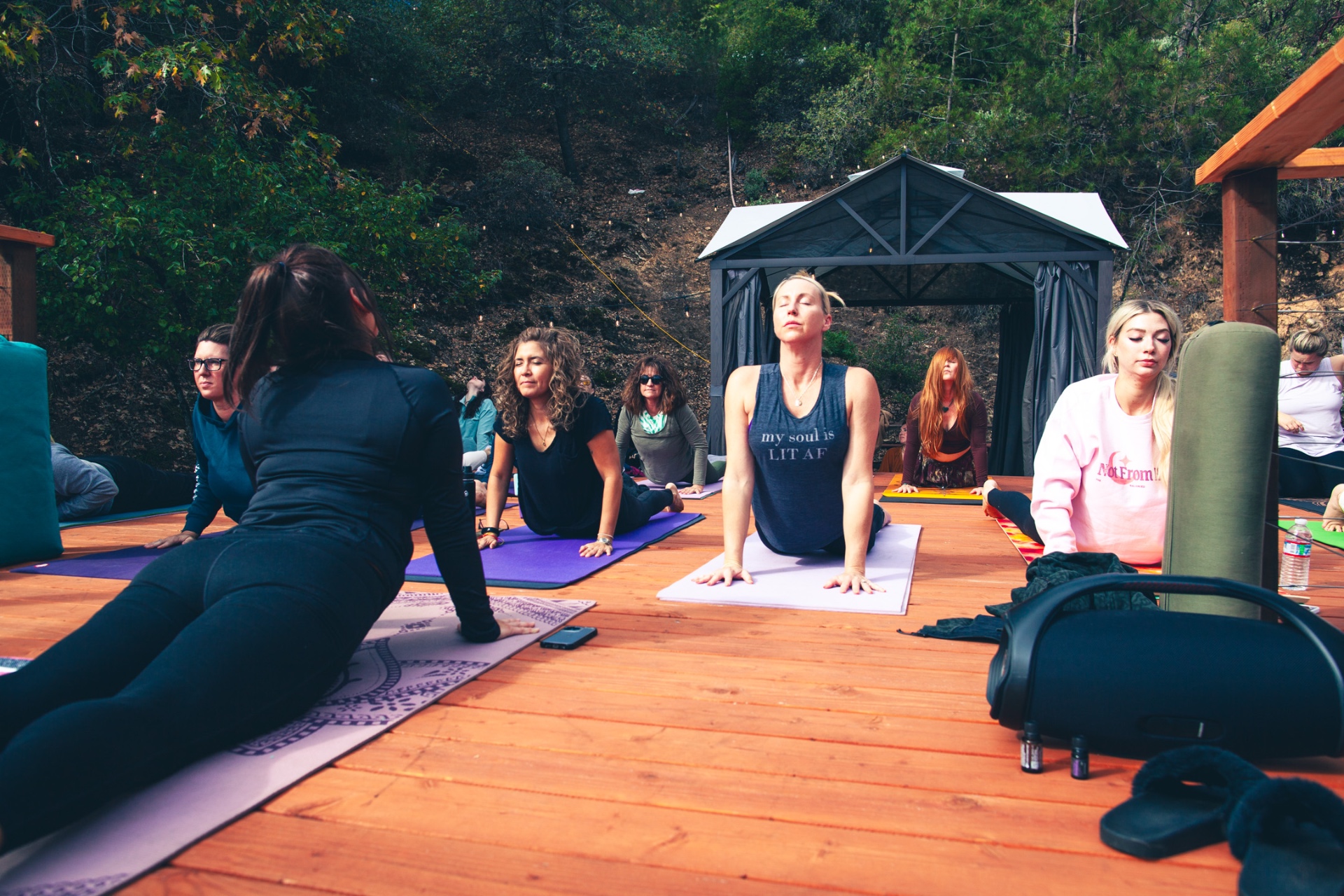 Wellness retreat setting